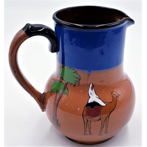 518 - R.SUDLOW & Sons 15 cm JUG DECORATED WITH DESERT SCENES