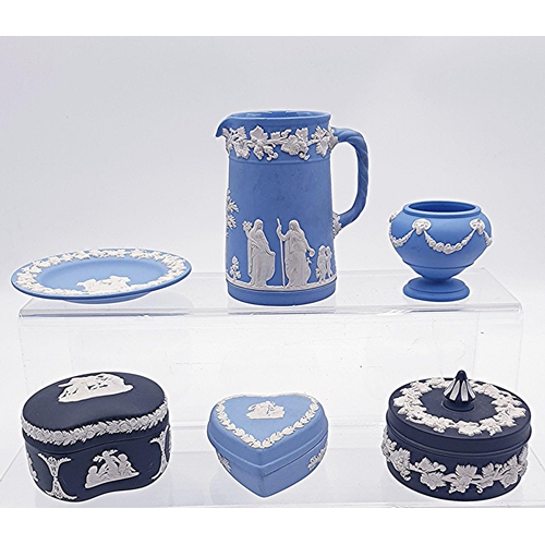 523 - WEDGWOOD JASPER WARE ITEMS (6)