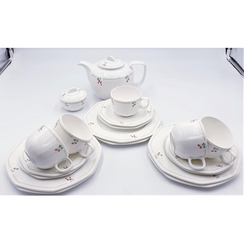 533 - WEDGWOOD 19 Piece TEASET IN THE CHERRY DESIGN