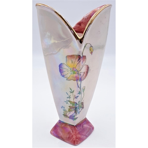 538 - ARTHUR WOODS (Royal Bradwell) (Handpainted)  LUSTRE WARE 21.5cm VASE