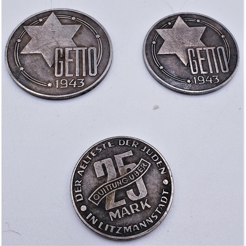 569 - LODZ GHETTO COINS MARKS 25, 50, 100