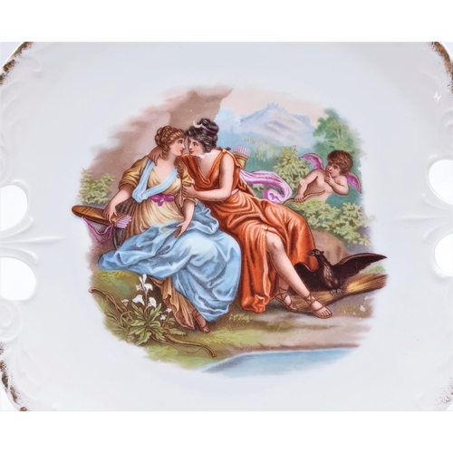 578 - PORCELAIN 25cm Dia PLATES (Possibly Beyer & Bock Kauffmann Decorated Plates, Similar To Artist Palet... 