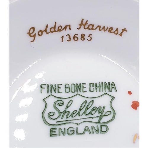 608 - SHELLEY CHINA CUP & SAUCER IN THE GOLDEN HARVEST DESIGN