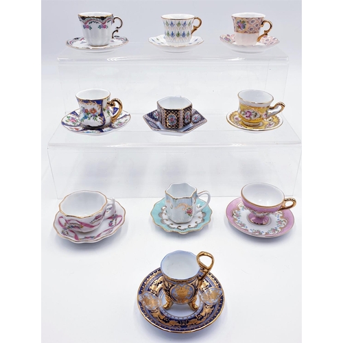 621 - CHINA Miniature CUP & SAUCERS (10)