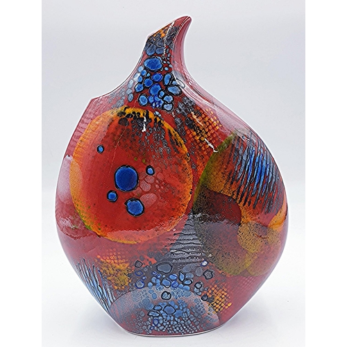 631 - ANITA HARRIS ART POTTERY Extra Large 30.5cm x 25cm TEARDROP VASE IN THE SUPERNOVA DESIGN (Signed In ... 