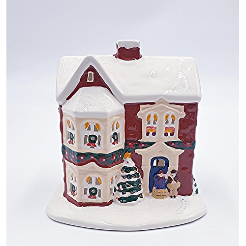 652 - CHINA Large 15cm x 15cm x 13.5cm CHRISTMAS CANDLE HOUSE 