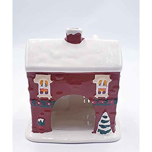 652 - CHINA Large 15cm x 15cm x 13.5cm CHRISTMAS CANDLE HOUSE 