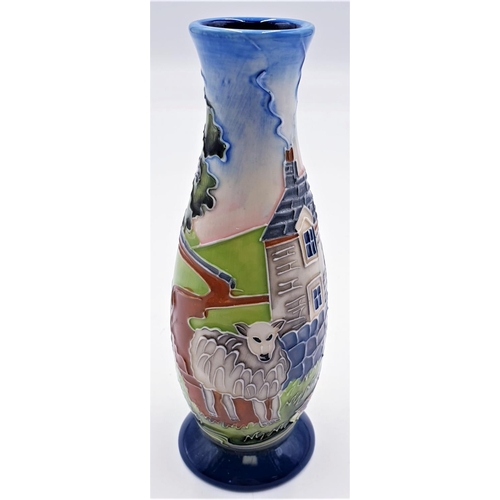 673 - OLD TUPTON WARE TUBELINED 16 cm VASE IN THE FARMYARD DESIGN By Ex Moorcroft Designer Mr Philip Gibso... 