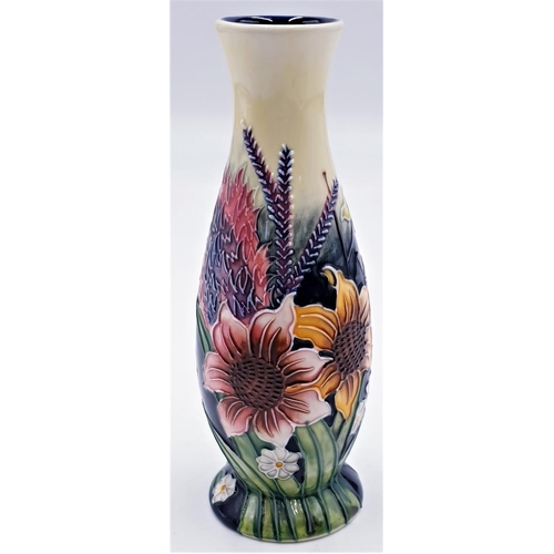 676 - OLD TUPTON WARE TUBELINED 16.5cm VASE IN SUMMER BOUQUET DESIGN