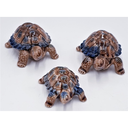 692 - WADE PORCELAIN SET OF THREE TORTOISES