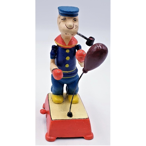 702 - CAST IRON MODEL OF BOXING POPEYE