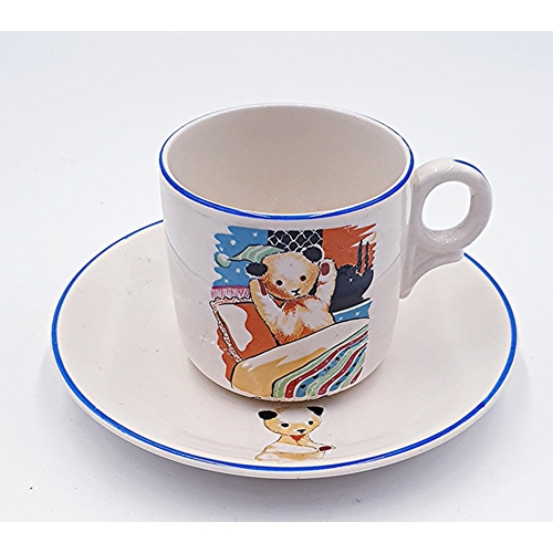 737 - STAFFORDSHIRE CHINA POTTERY CUP & SAUCER 'SOOTY'