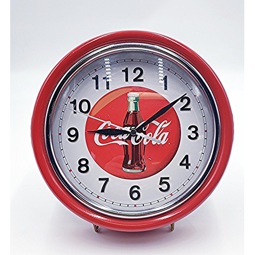 771 - COCA-COLA 22 cm Dia WALL CLOCK (Found To Be Working When Photographed)