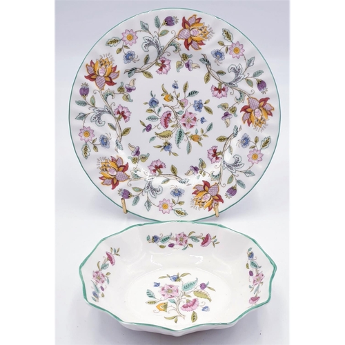 778 - MINTON CHINA PLATE & DISH IN THE HADDON HALL DESIGN