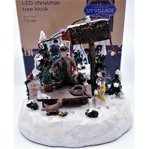 784 - LED LIT VILLAGE COLLECTION LIGHT UP CHRISTMAS TREE KIOSK (Needs Batteries)