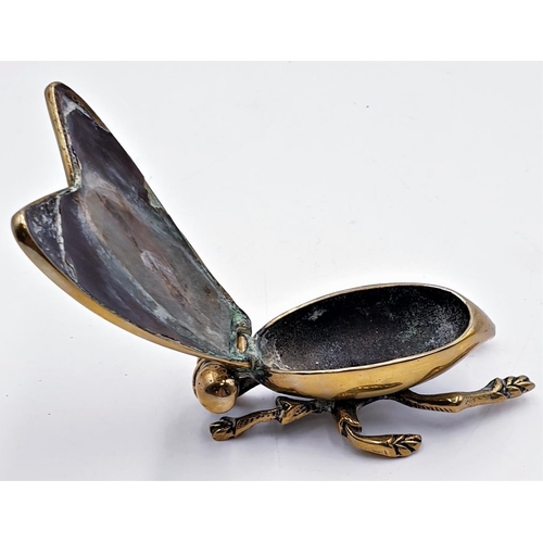 788 - BRASS FLY TRINKET BOX/ASH BOX