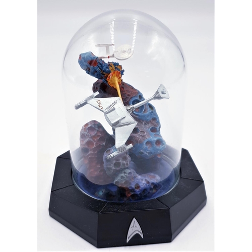 791 - FRANKLIN MINT 'STAR TREK KLINGON ENCOUNTER' SCULPT NUMBER VVU 3641 With GLASS DOME