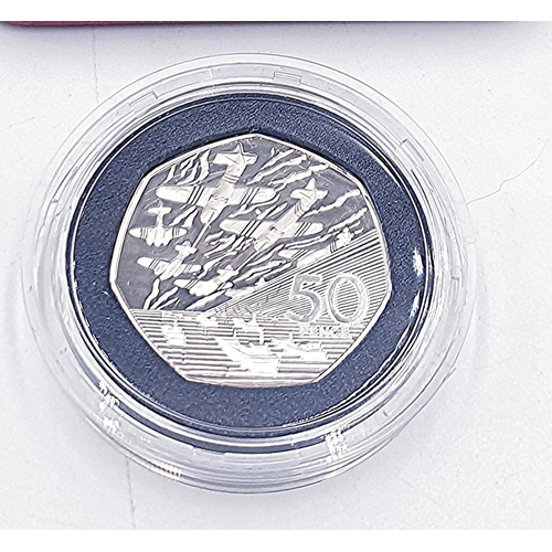 663 - ROYAL MINT SILVER PROOF 1994 50th ANNIVERSARY D-DAY   50 Pence COIN (Boxed And Certificate)