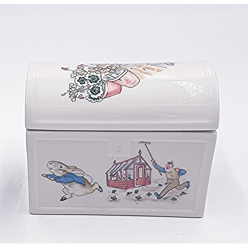 10 - WEDGWOOD PETER RABBIT TREASURE CHEST (Rare) Plus PETER RABBIT BEAKER