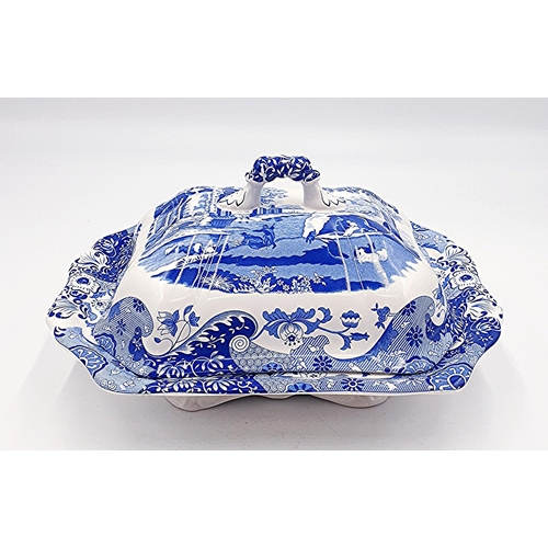 103 - SPODE CHINA 31cm x 24cm BLUE/WHITE Dia LIDDED TUREEN IN THE ITALIAN DESIGN