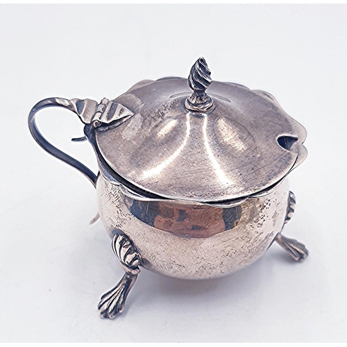 119 - SOLID SILVER (Hallmarked For 1906) MUSTARD POT And LINER By Silversmith Mr William Neale & Sons Of B... 