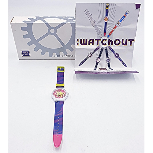 127A - SILK CUT CIGARETTE SWATCH WATCH (Splat 04) (Original Box And Packaging)  (Collectors Item)