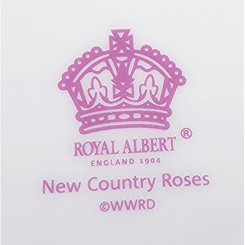 137 - ROYAL ALBERT CHINA MUG IN THE NEW COUNTRY ROSES DESIGN (With Tin)