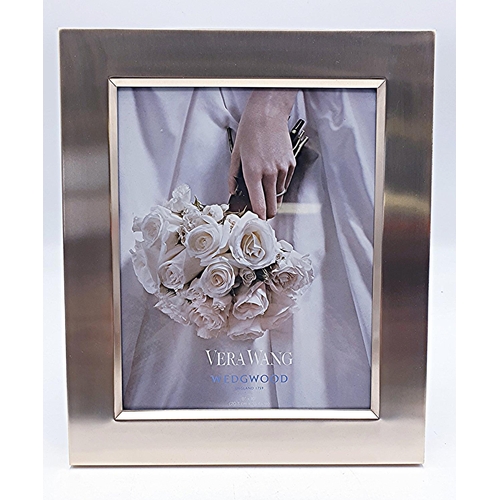 139 - WEDGWOOD CHINA 20.5cm x 25.5cm PICTURE FRAME IN THE SATIN GOLD DESIGN By Designer Vera Wang (Origina... 