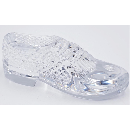 147 - WATERFORD CRYSTAL 9.5 cm GOLFING SHOE PAPERWEIGHT