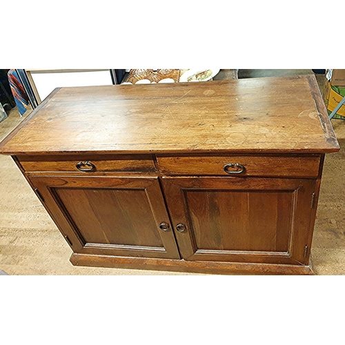 505 - SOLID MAHOGANY 123cm x 49cm x 81cm SIDEBOARD (All Mahogany,No Ply) (Collection Only)