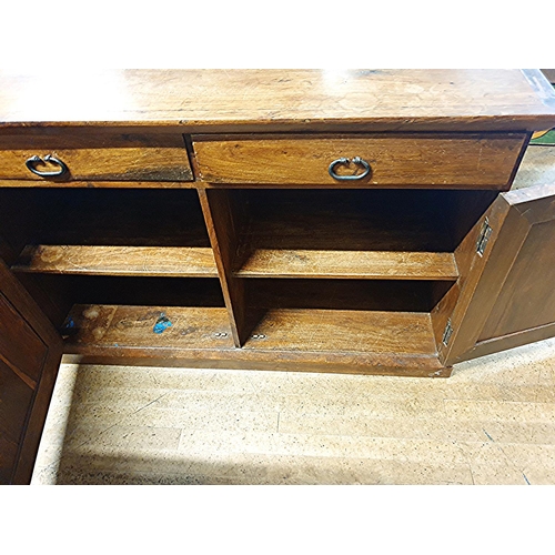 505 - SOLID MAHOGANY 123cm x 49cm x 81cm SIDEBOARD (All Mahogany,No Ply) (Collection Only)