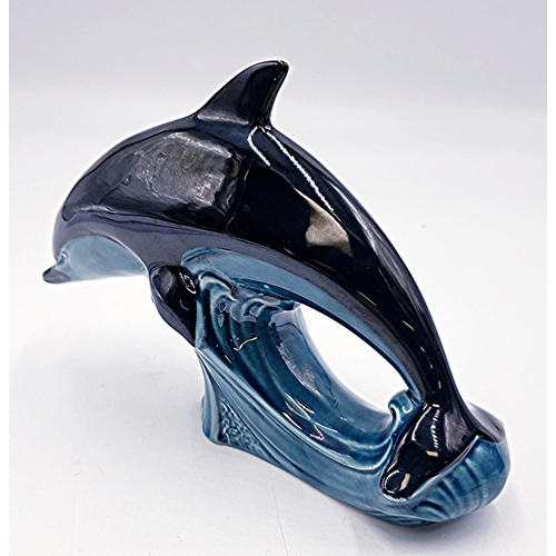 81 - POOLE POTTERY Large 15cm x 22cm MODEL OF A LEAPING DOLPHIN