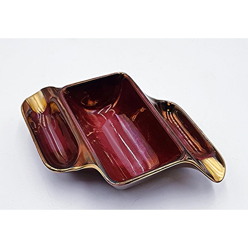 83 - CARLTON WARE ROUGE ROYALE 13.5cm x 11cm ART DECO ASHTRAY