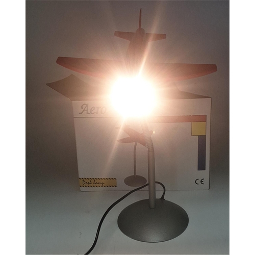 134 - AERO RED PLANE DESK LAMP (Working At Time Of Photograph) (Boxed)