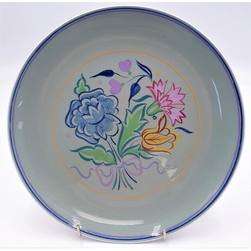 142 - POOLE POTTERY 26cm Dia (Hand Painted) PLATE IN THE CAMEO DESIGN