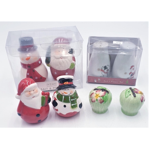 674 - NOVELTY CRUET SETS (4)