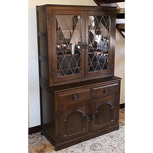 158 - OAK DISPLAY CABINET (Please Note This Lot WILL NOT BE SHIPPED....COLLECTION ONLY !!!!)