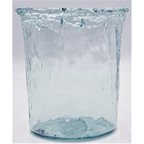 22 - OVAL GLASS 28cm x 23cm VASE