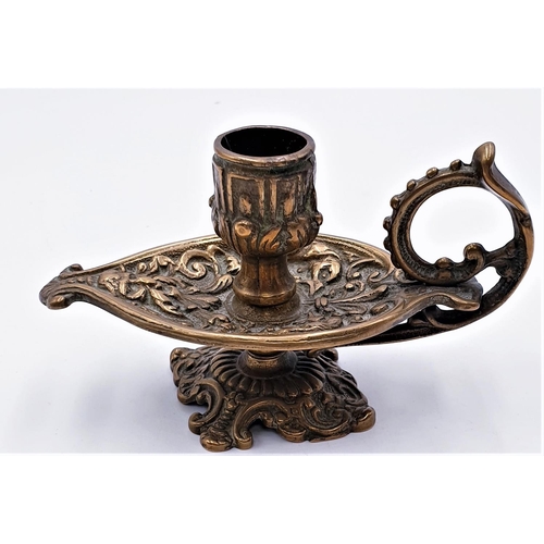 3 - BRASS VICTORIAN GREEN MAN CANDLEHOLDER