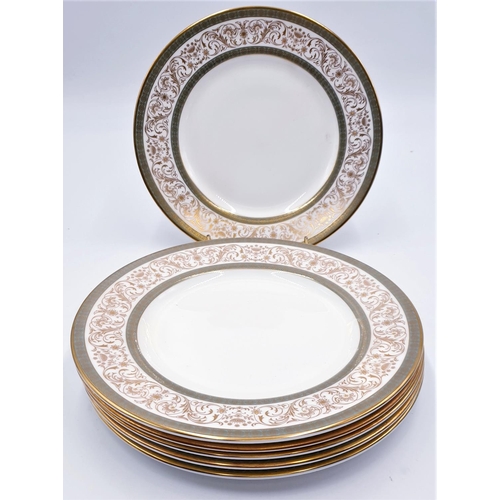 60 - MINTON CHINA 23 cm Dia PLATES (6) IN THE ARAGON DESIGN