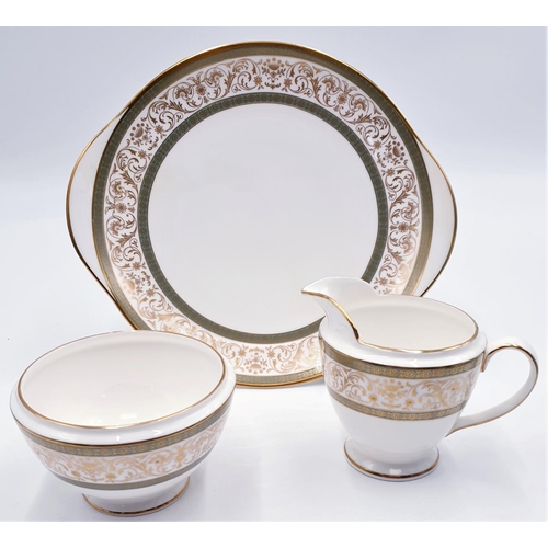 61 - MINTON CHINA  BREAD/BUTTER PLATE , CREAM And SUGAR IN THE ARAGON DESIGN