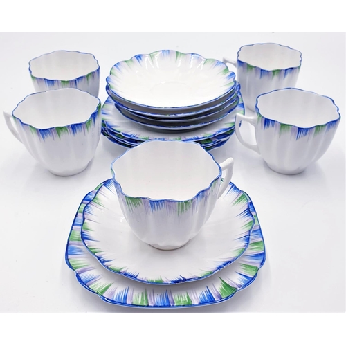 67 - H.WAIN & Sons (Melba Ware) ART DECO CHINA TRIO'S (5)