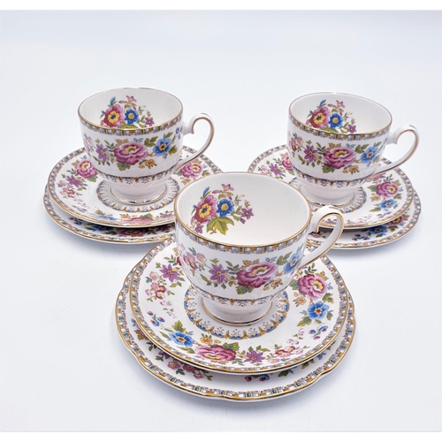 726 - ROYAL GRAFTON CHINA TRIO'S (3) Plus CREAM & SUGAR