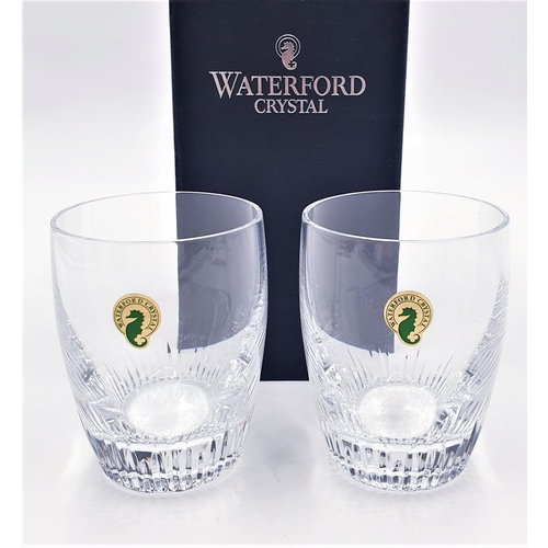 743 - WATERFORD CRYSTAL (Boxed Set Of Two) TUMBLERS IN THE LIGHT DESIGN