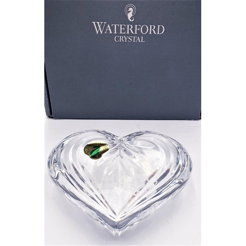 745 - WATERFORD CRYSTAL HEART SHAPED PAPERWEIGHT (Original Box)