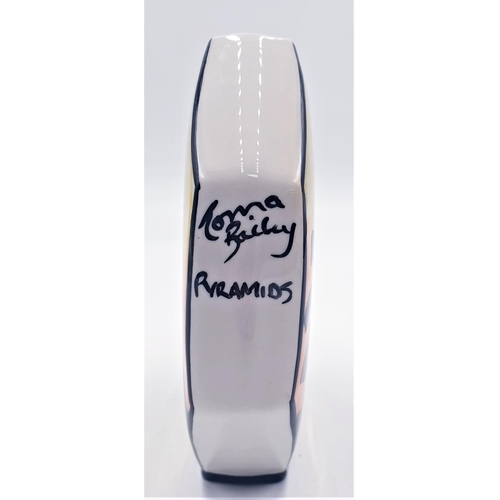 211 - LORNA BAILEY 16cm OCTAGON VASE IN THE  PYRAMIDS DESIGN (Release Date January 2001) Signed By Lorna B... 