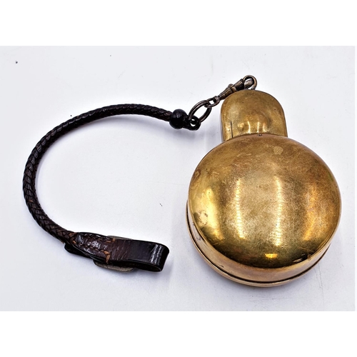 13 - BRASS / GLASS TRENCH ART POCKET WATCH PROTECTOR