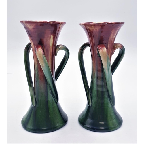 162 - CERAMIC 21cm VASES (2)