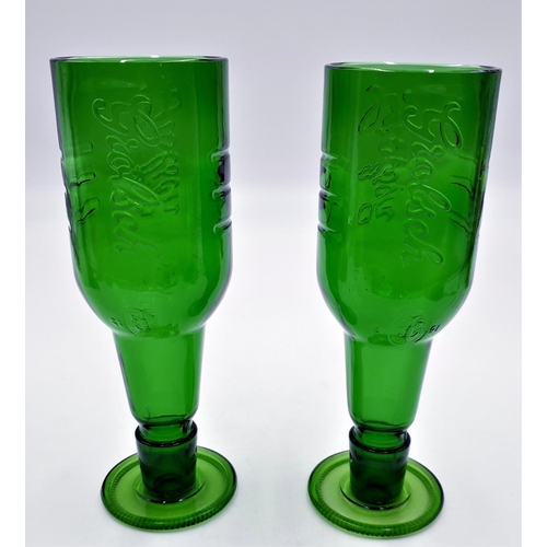 701 - GROLSCH GREEN GLASSES (2)