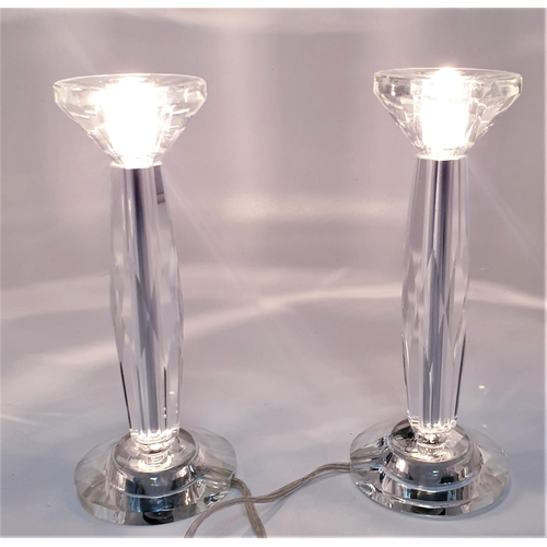 71 - CRYSTAL DIMMER 24cm CANDLESTICK LIGHTS